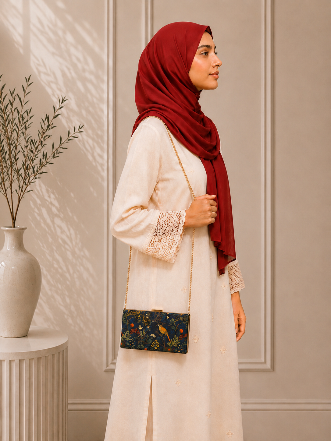 Armario Printed Clutch Midnight Garden by Armario Pakistan
