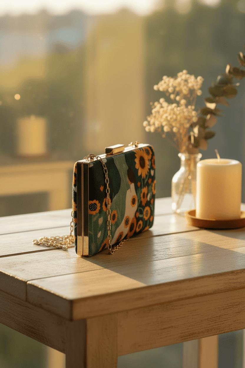 Armario Printed Clutch (Sunflower Garden)
