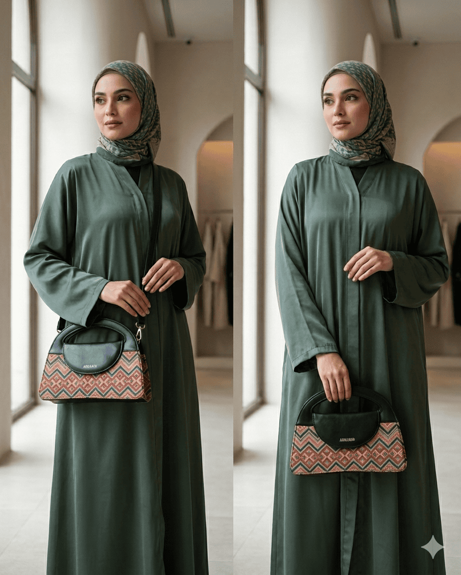 Weaves Fabric Crossbody Bag - Detail View - Armario Pakistan
