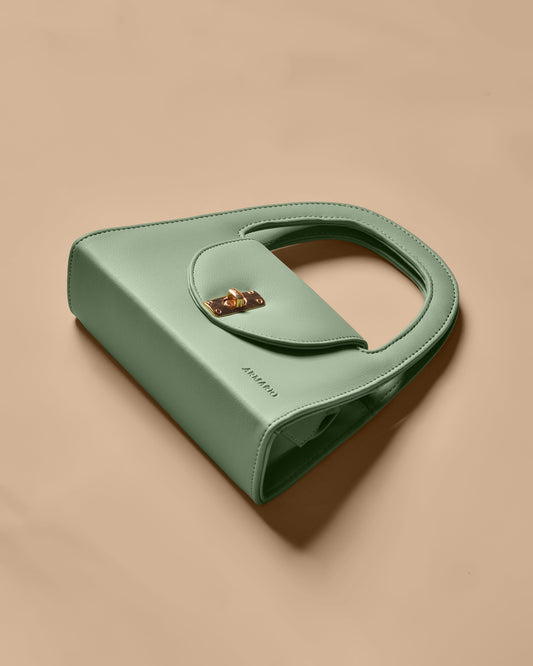 Pagani Mint Green Crossbody Bag - Side View - Armario