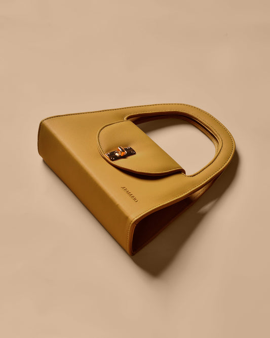 Pagani Metallic Orange Crossbody Bag - Side View - Armario