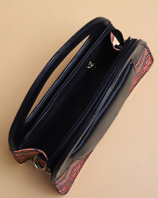 Weaves Fabric Printing Crossbody Bag