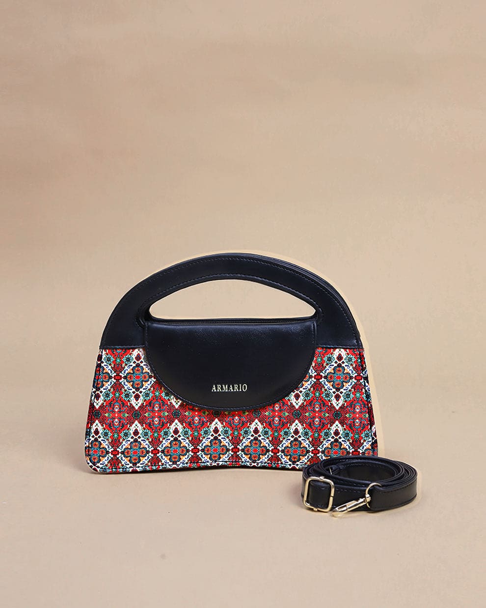 Agra Fabric Printing Crossbody Bag by Armario Pakistan