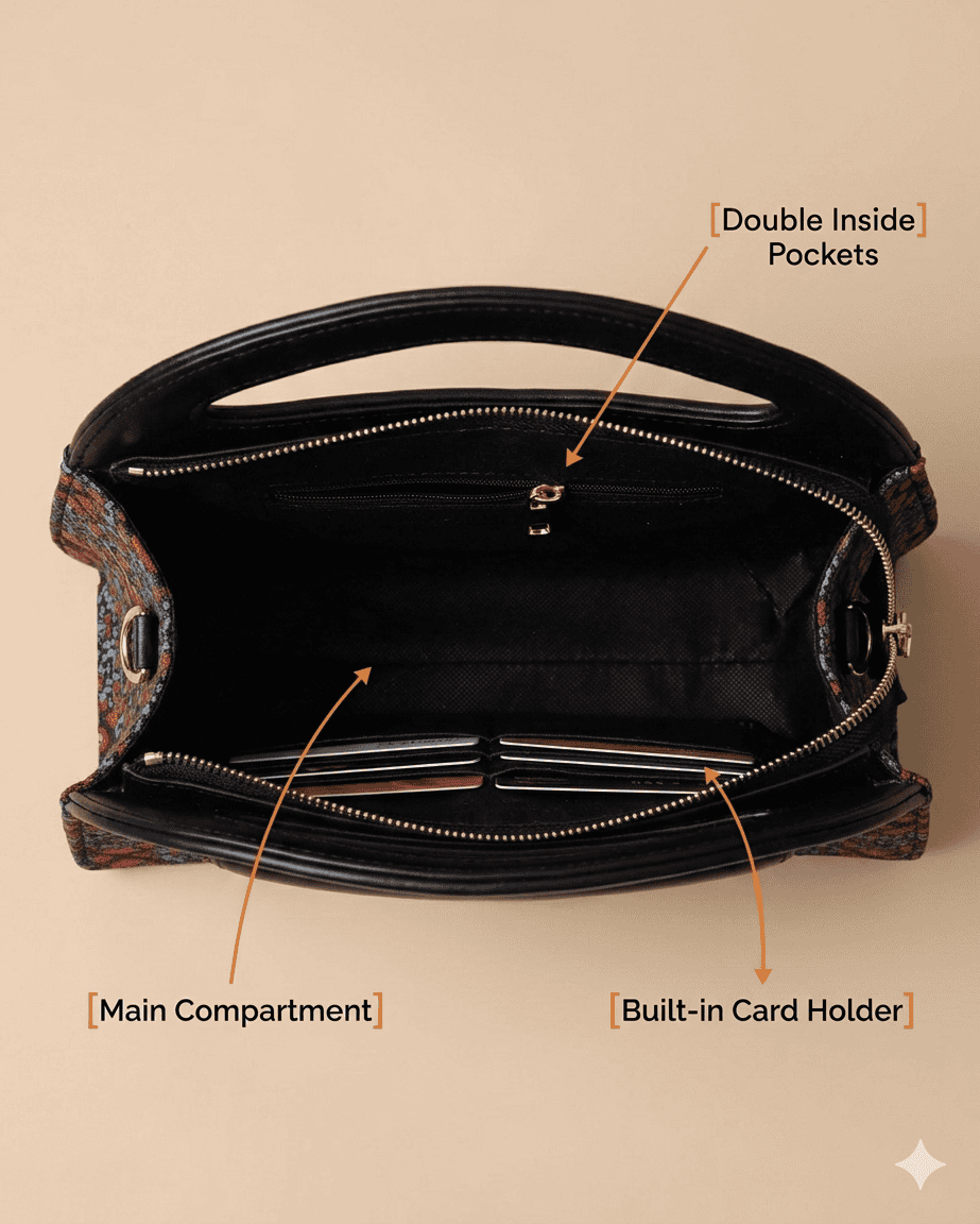 Kolkata Fabric Printing Crossbody Bag