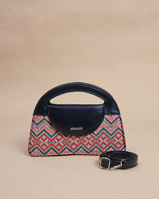 Weaves Fabric Printing Crossbody Bag