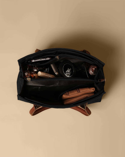 Vintage satchel Crocodile Bag ( Black)