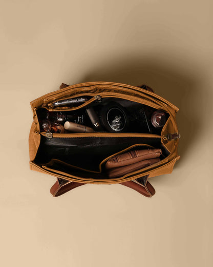 Vintage satchel Crocodile Bag (Metallic Orange)