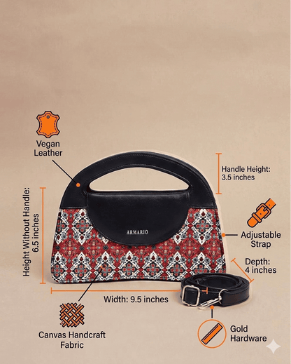 Agra Fabric Printing Crossbody Bag