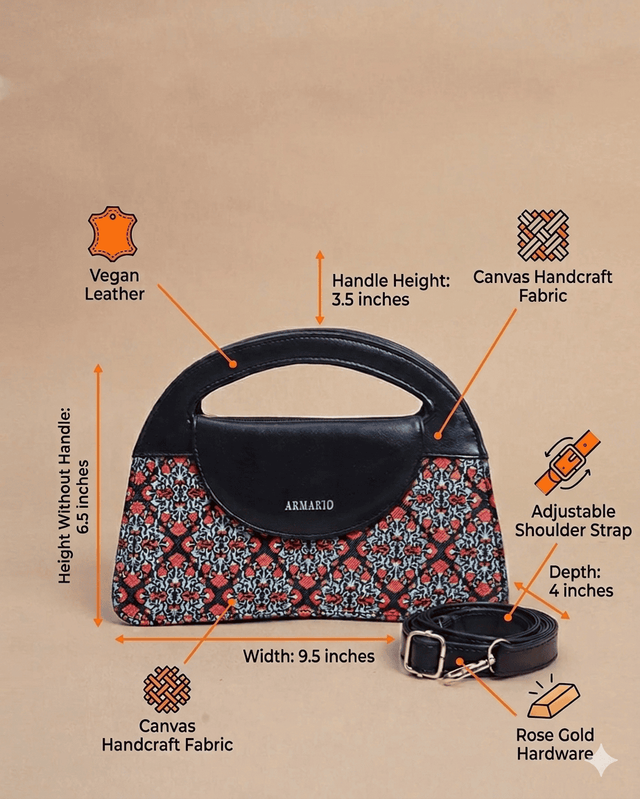 Kolkata Fabric Printing Crossbody Bag