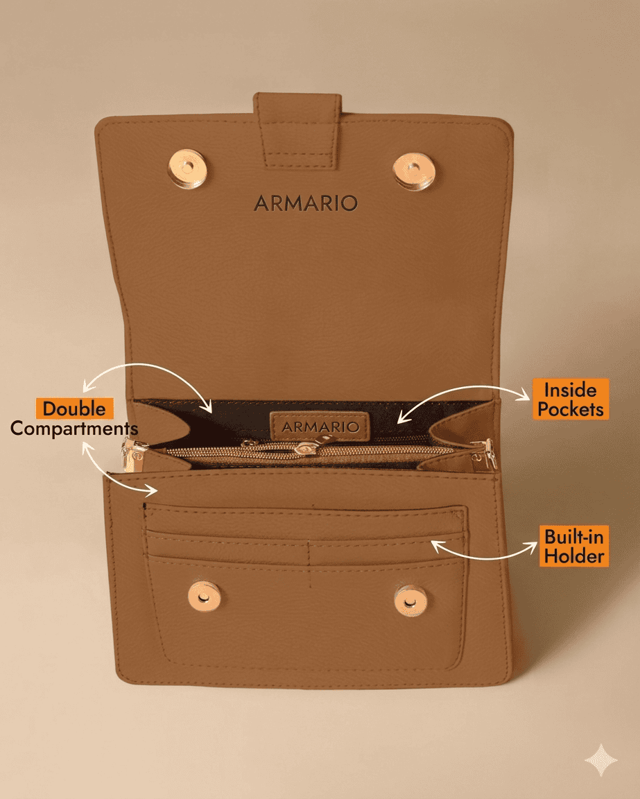 Bella (Mustard Brown) Crossbody Bag