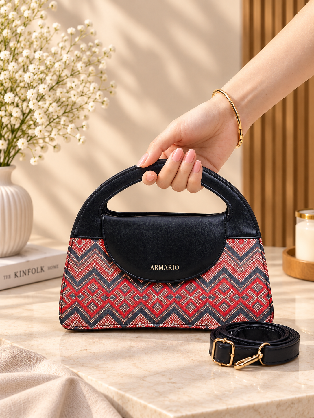 Weaves Fabric Printing Crossbody Bag for Women in Pakistan - Armario