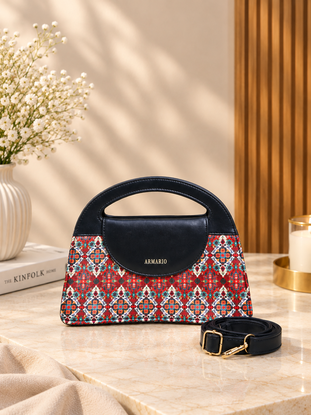 Agra Fabric Printing Crossbody Bag