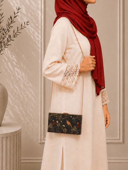 Armario Printed Clutch Midnight Garden by Armario Pakistan
