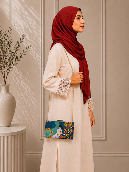 Armario Printed Clutch Sunflower Garden by Armario Pakistan
