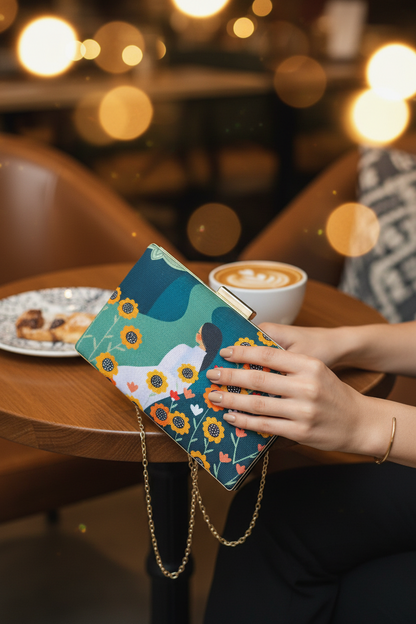 Armario Printed Clutch (Sunflower Garden)