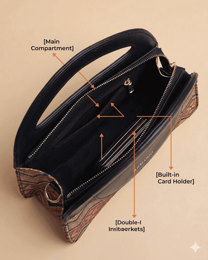 Weaves Fabric Crossbody Bag - Close Up - Armario