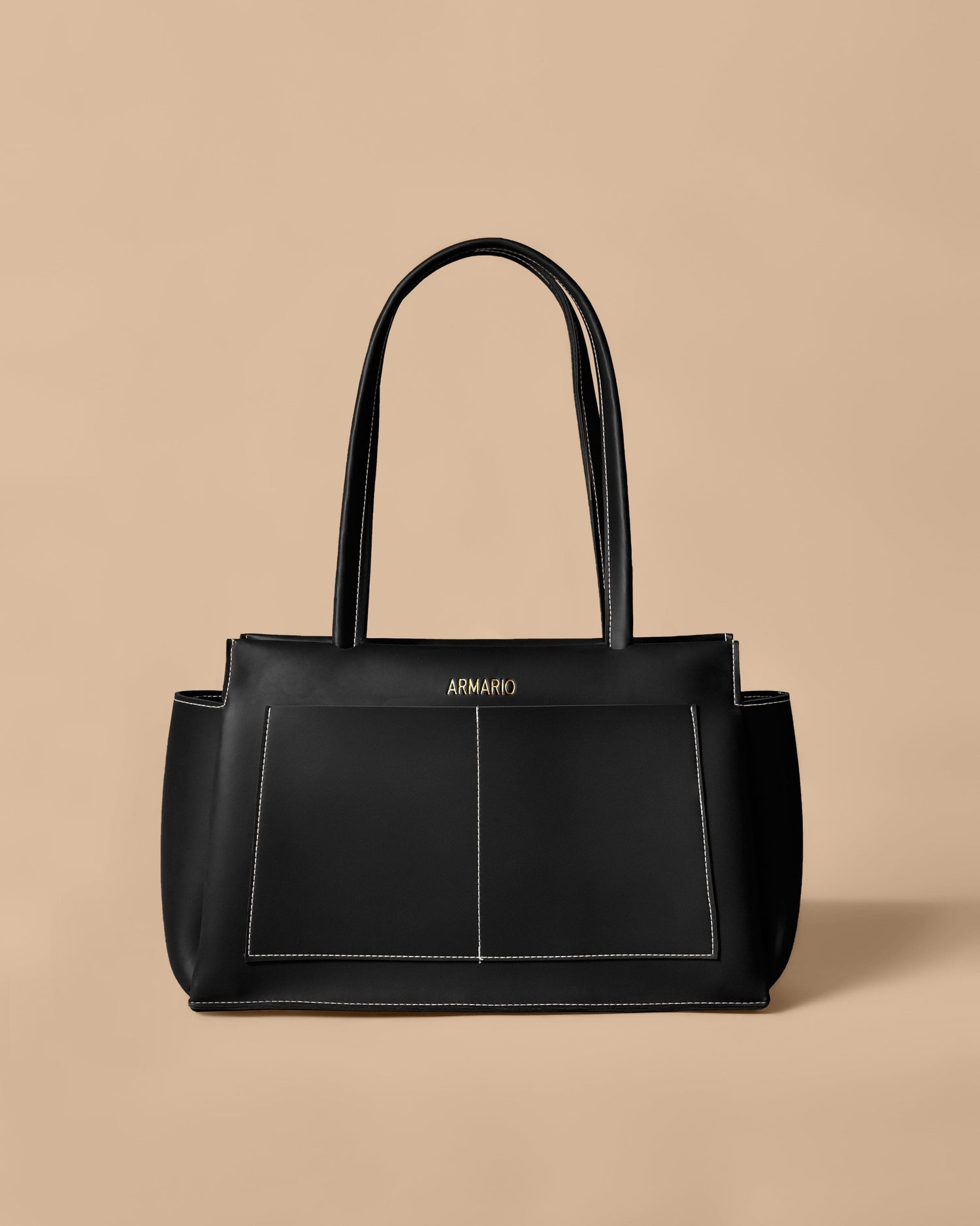 ARM Shoulder Tote Bag in Black by Armario Pakistan