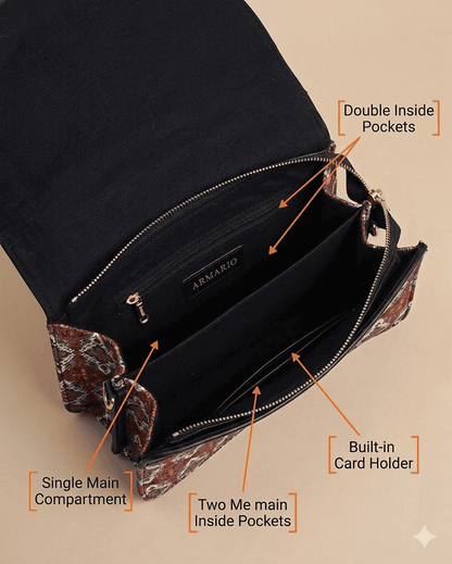 Agra Fabric Printing Crossbody Bag