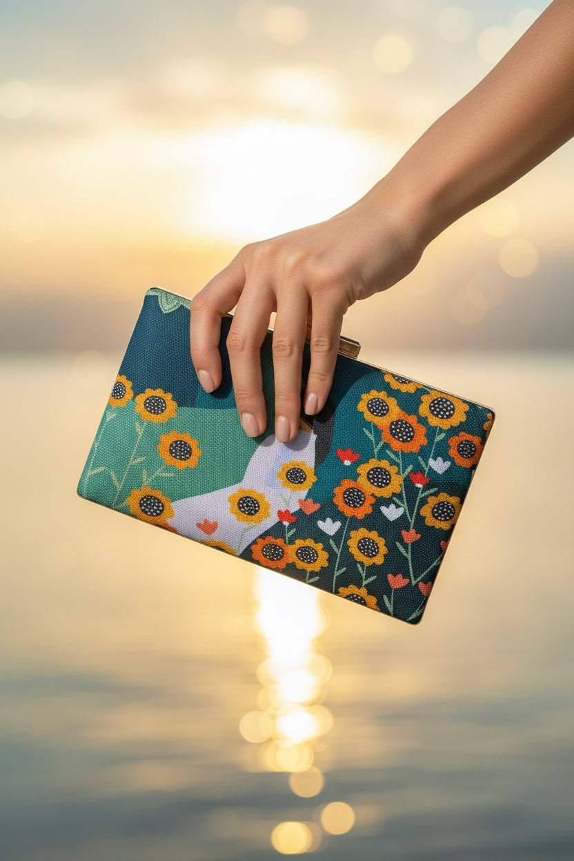 Armario Printed Clutch (Sunflower Garden)