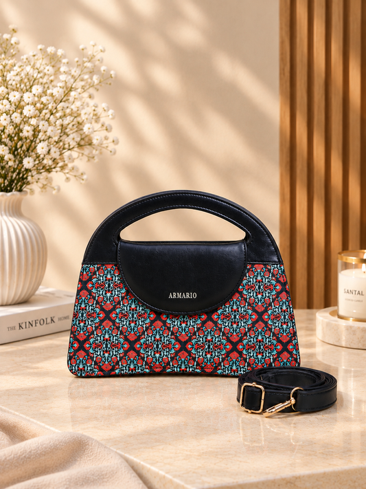 Kolkata Fabric Printing Crossbody Bag