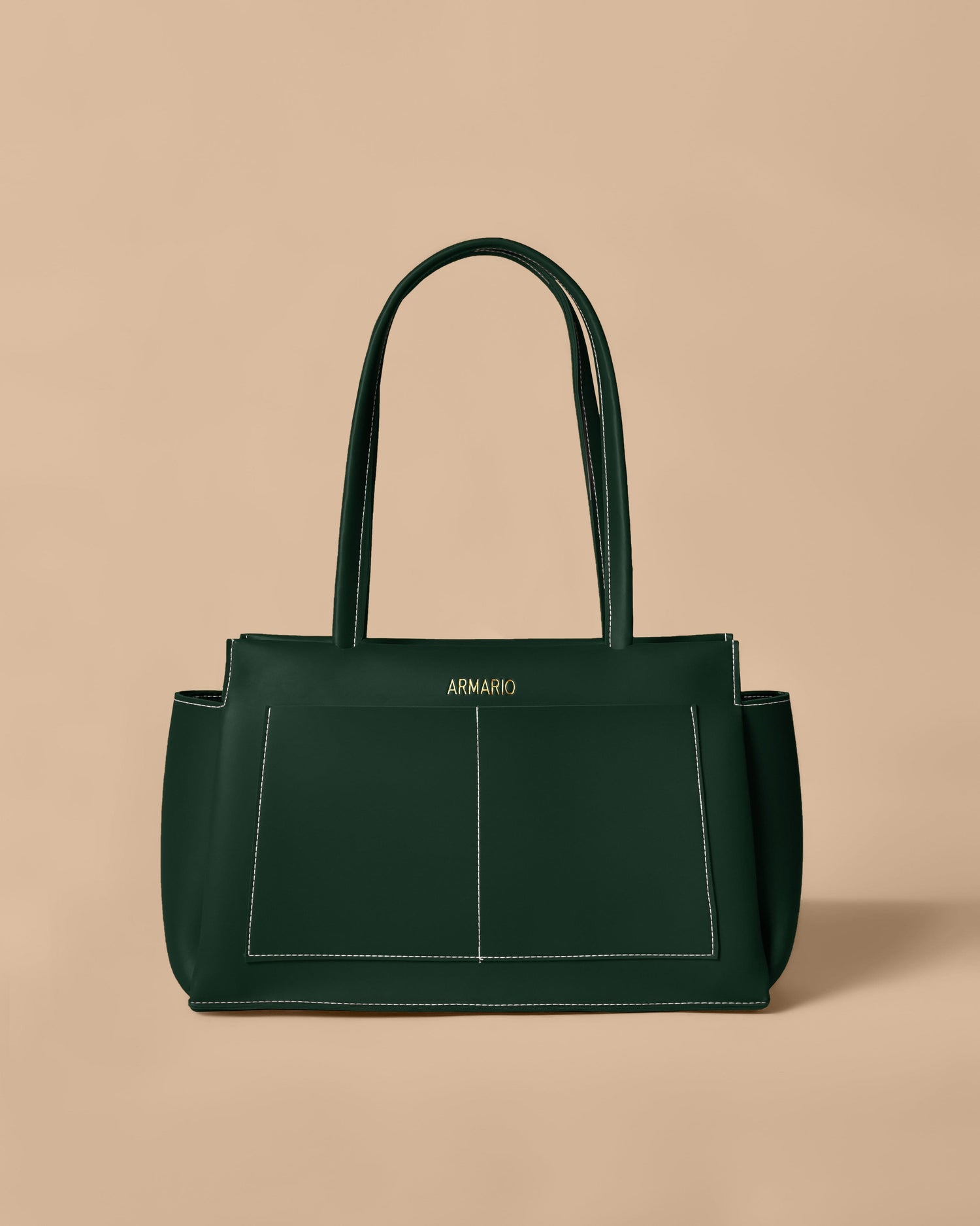 ARM Shoulder Tote Bag in Olive Green by Armario Pakistan