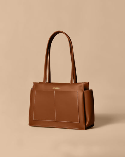 ARM Shoulder tote Bag (Brown)