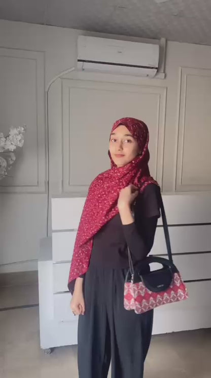 Agra Fabric Printing Crossbody Bag