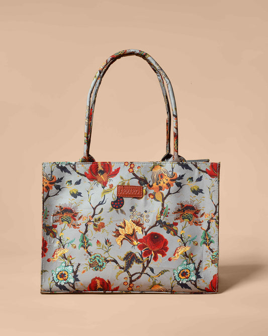Floral Print Tote Bag