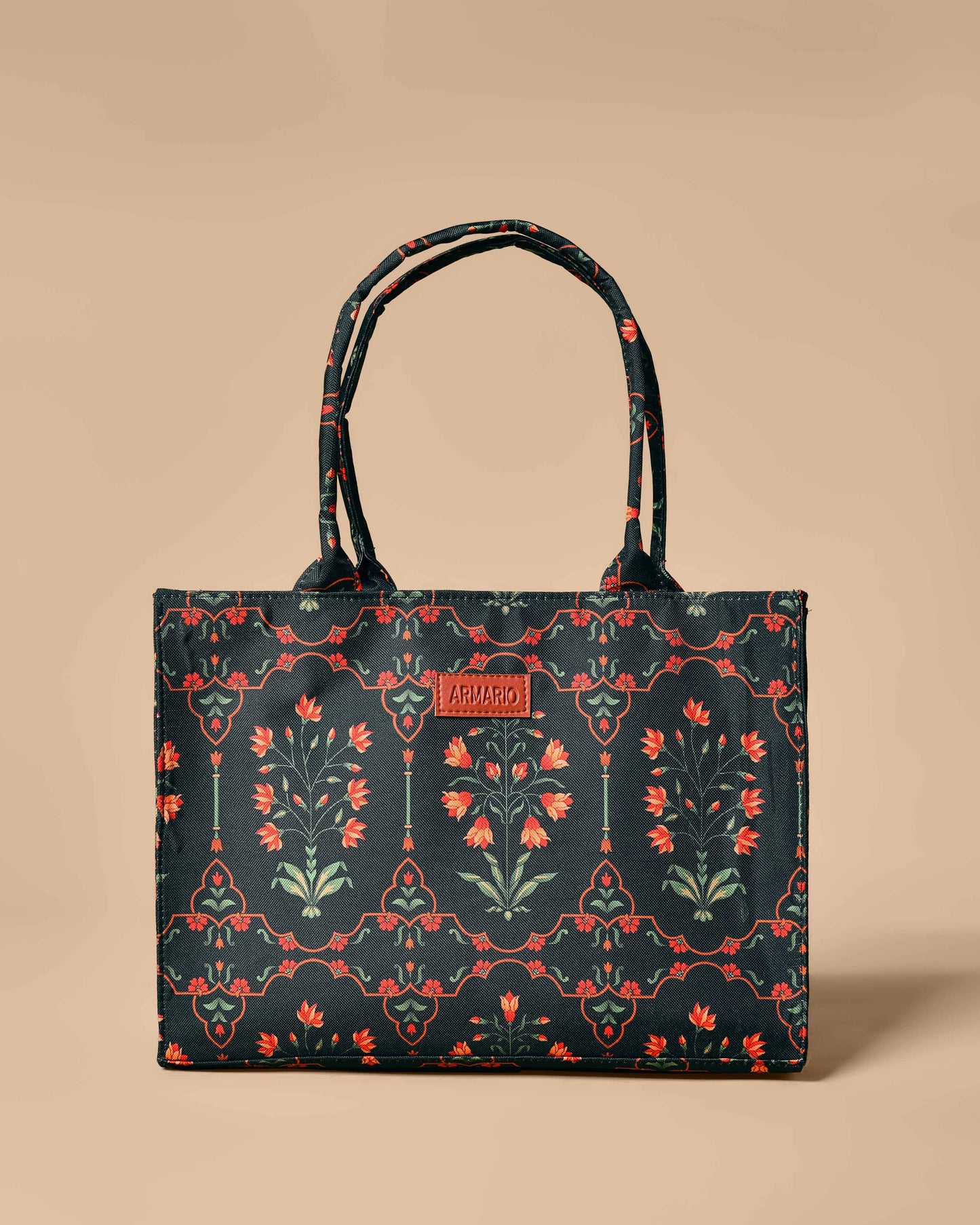 Taj Guldasta Black Print Tote Bag