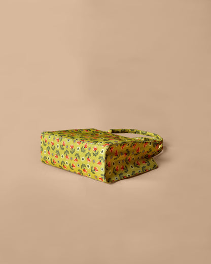 Fabric Print Tote Bag (Lemon)
