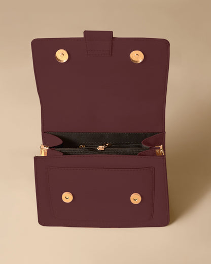 Bella (Maroon) Crossbody Bag